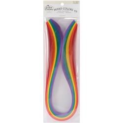 Quilled Creations Quilling Paper Mixed Colors .25&quot; 100/Pkg Rainbow (6 Colors)