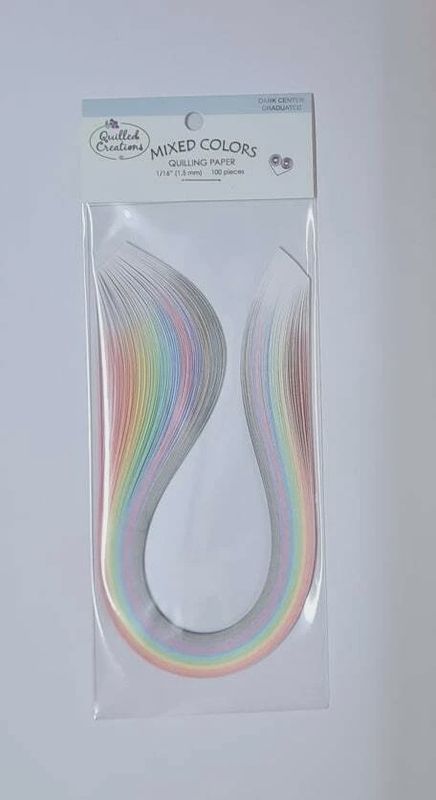 Quilled Creations, Paper Stripes, Dark Center Graduated Mixed Quilling Paper