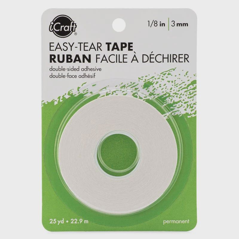 iCraft Easy-Tear Tape, 1/8 in x 25 yd