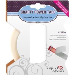 Scrapbook Adhesives Crafty Power Tape W/Dispenser .25&quot;X81&#39;