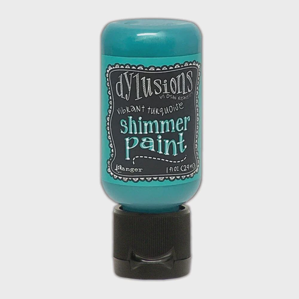 Dylusions Shimmer Paint 1oz Vibrant Turquoise