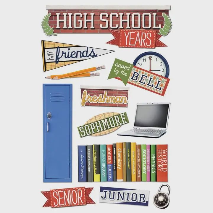 High School Dimensional Sticker