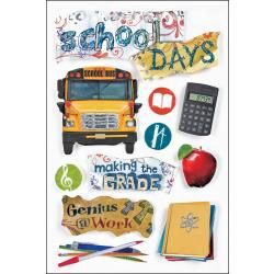 Paper House 3D Stickers 4.5&quot;X7.5&quot; School Days