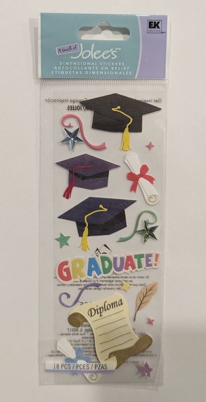 Jolee&#39;s Graduation Caps &amp; Diplomas Scrapbooking Stickers