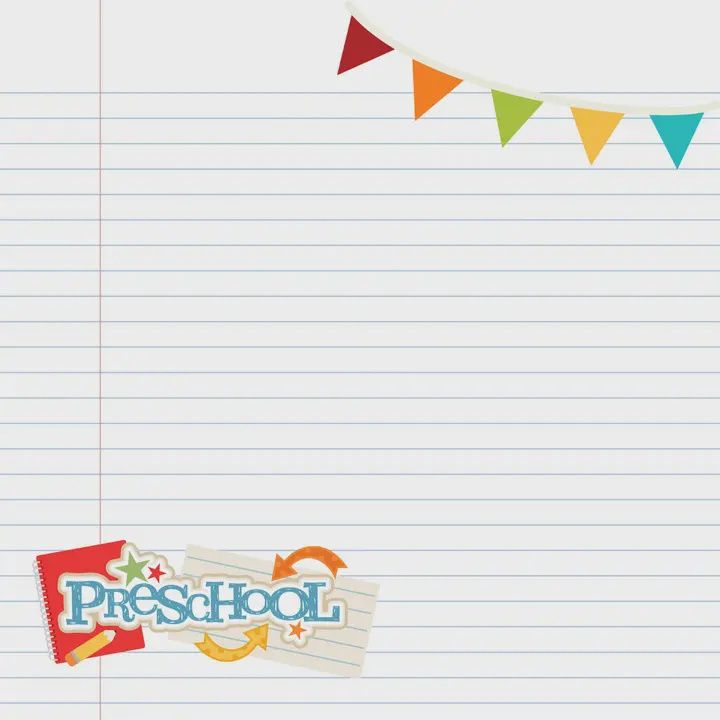 School Days Preschool 12x12 Paper
