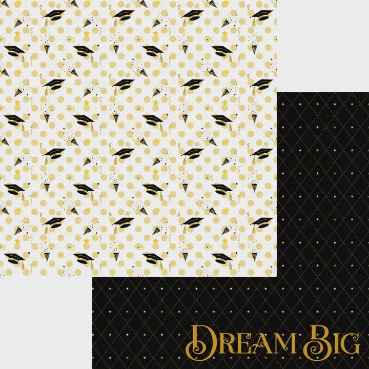 Graduation Dream Big 12x12 Paper