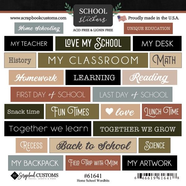 Home School Wordbits Sticker
