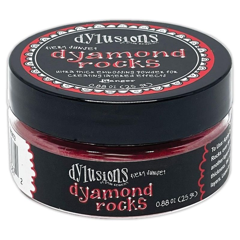 Dyan Reaveley Dylusions Dyamond Rocks Fiery Sunset