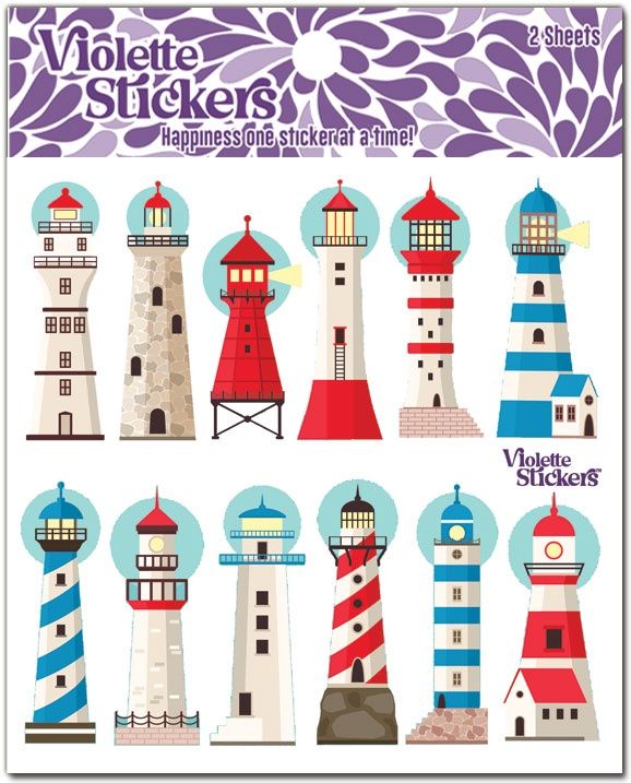 Mini Lighthouse Stickers
