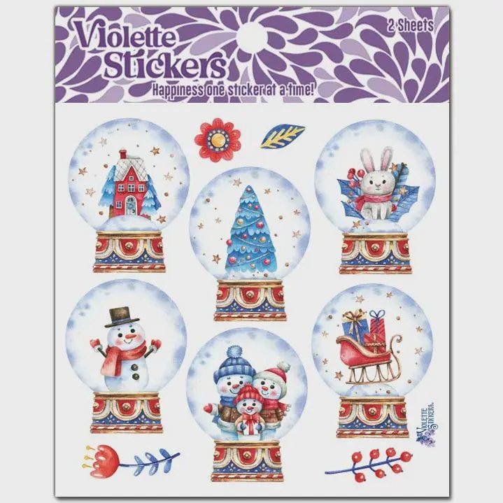 Christmas Snow Globe Stickers