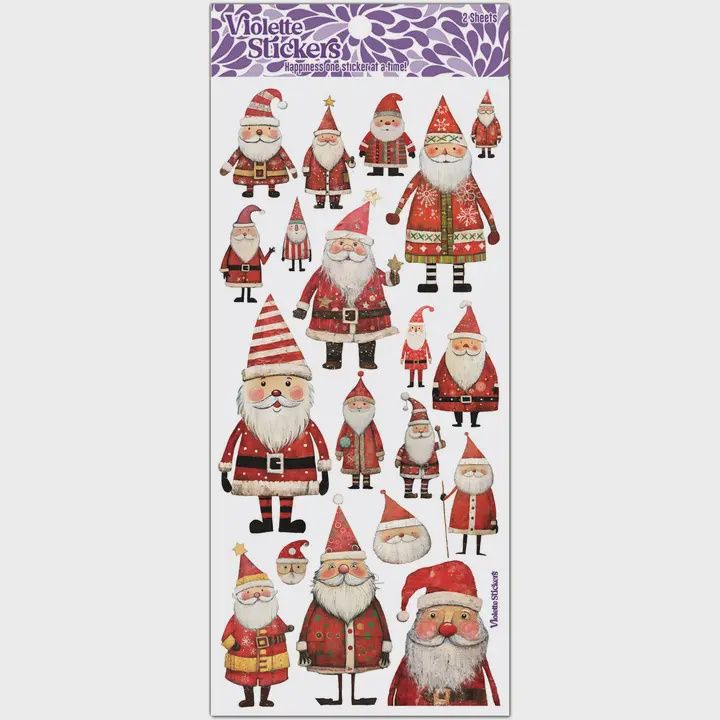 Crafty Santa Stickers