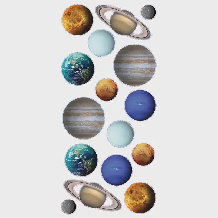 Foil Scrapbook Stickers - Planets