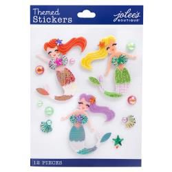 Jolee&#39;s Boutique Themed Stickers Mermaids Dimensional Embellishments