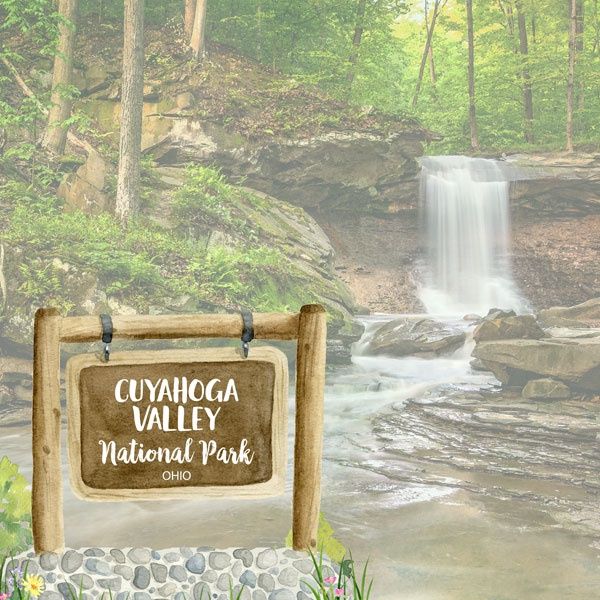 Cuyahoga National Park Watercolor Double-Sided 12x12 Paper