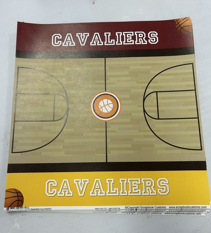 Cleveland Cavaliers Court 12x12 Paper