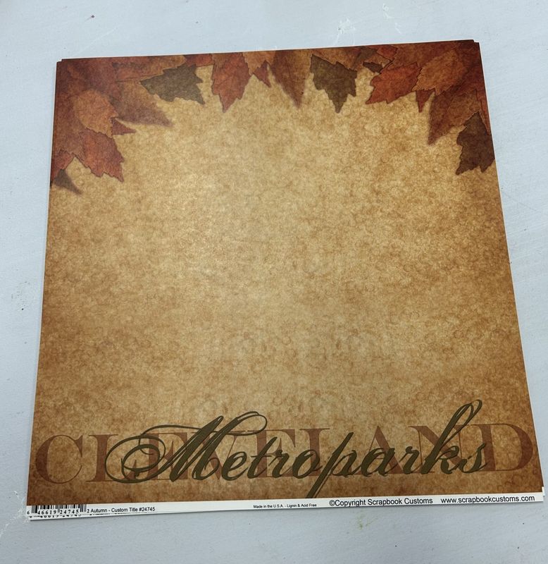 Autumn Cleveland Metroparks 12x12 Paper