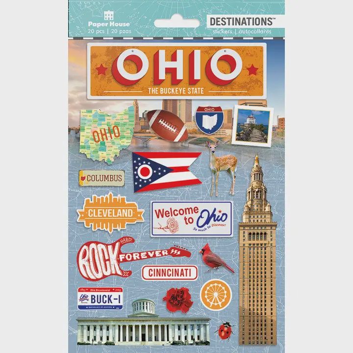 Travel-Ohio Dimensional Sticker