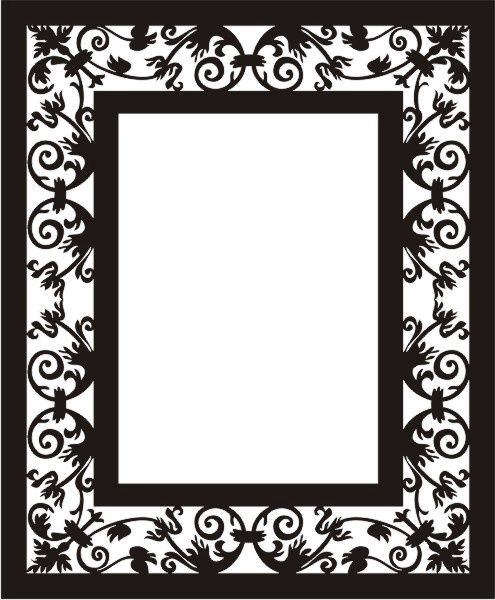 Laura Frames, Set of 3 Black