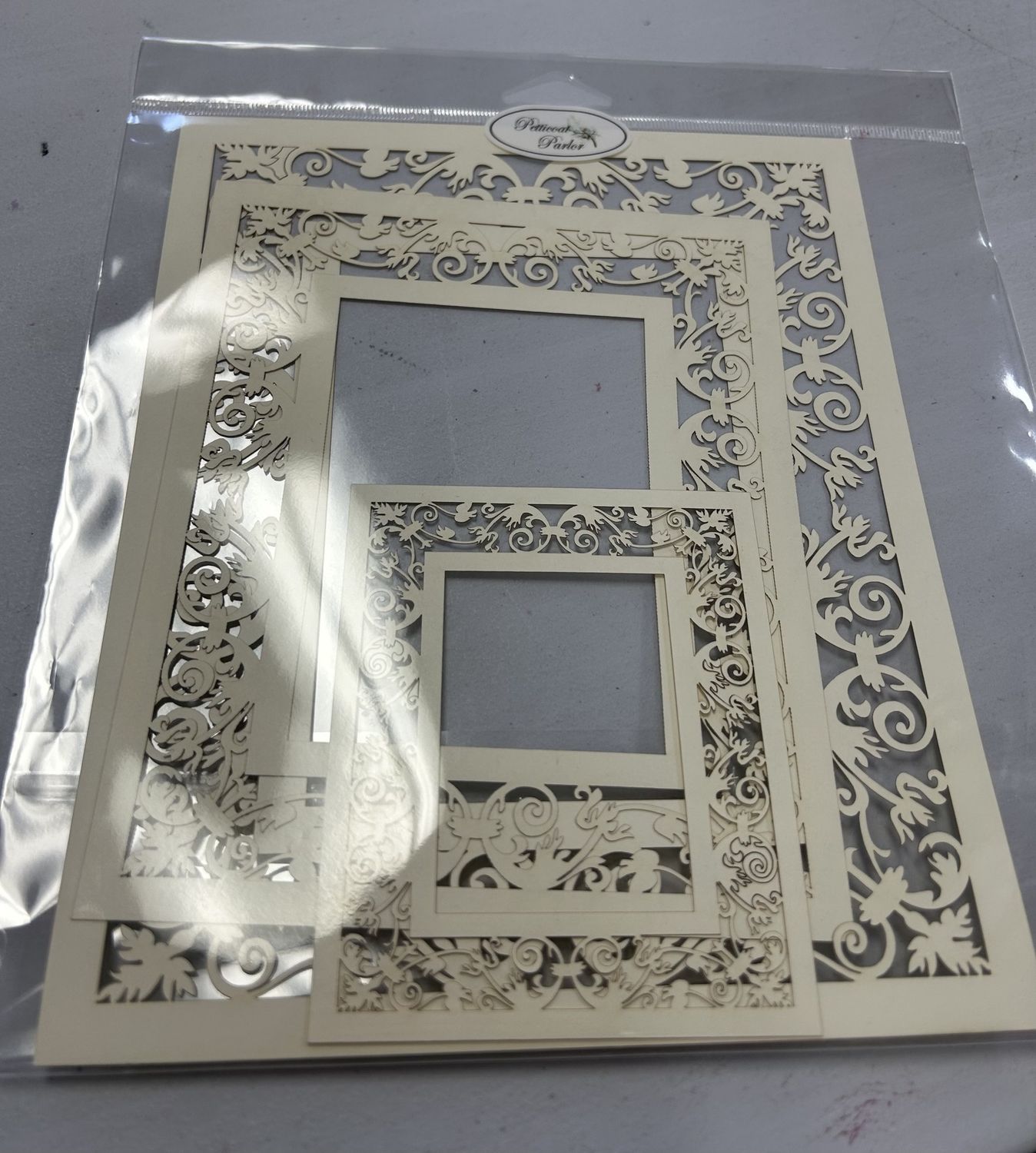 Laura Frames, Set of 3 Cream