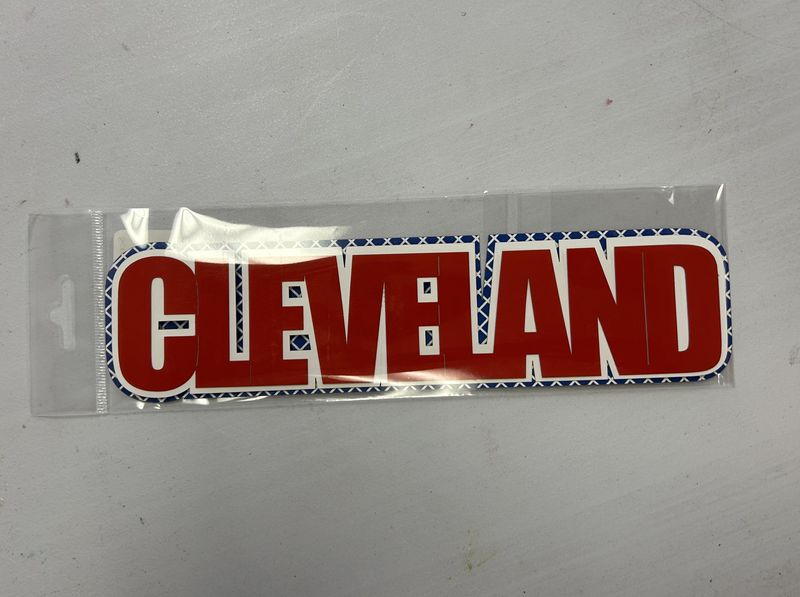 Cleveland Tilte Red on Blue and White