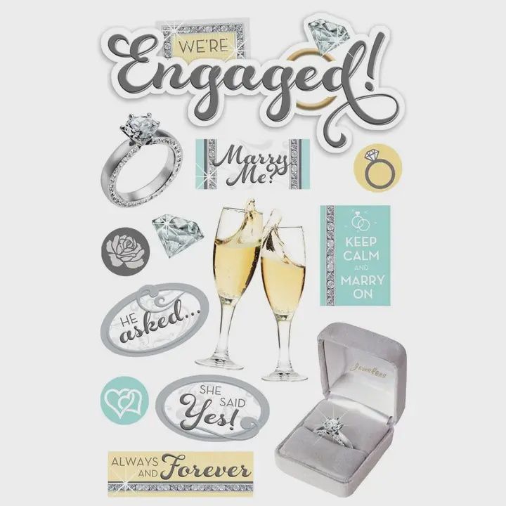 Engaged Dimensional Sticker