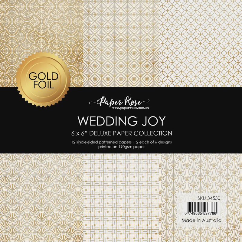Wedding Joy Foil Gold 6x6 Paper Collection