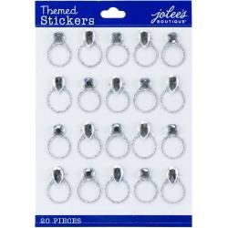 Jolees Stickers Wedding Rings Mixed