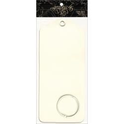 Graphic 45 Staples Large Tag Album 8.75&quot;X3.875&quot; Ivory