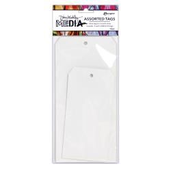 Dina Wakley Media White Tags #8 &amp; #10