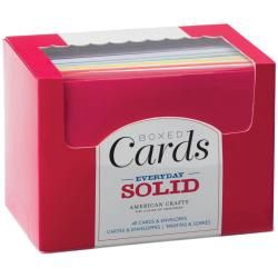 American Crafts A2 Cards W/Envelopes (4.375&quot;X5.75&quot;) 40/Box Everyday Solid