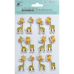 Little Birdie 3D Embellishment 12/Pkg Doodle Giraffe
