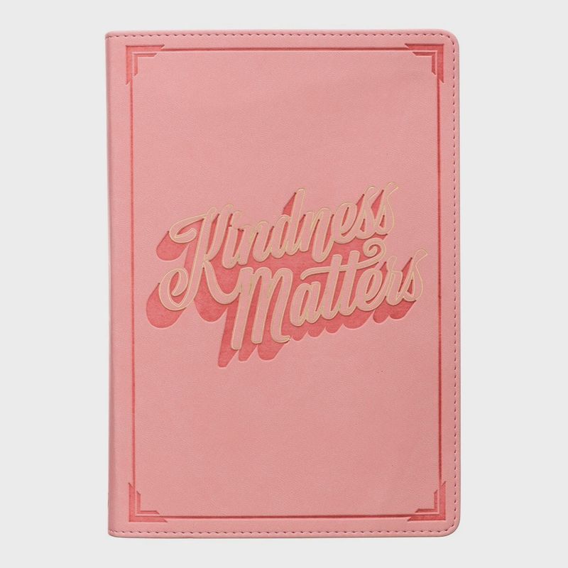 Journal-Classic LuxLeather-Kindness Matters-Coral