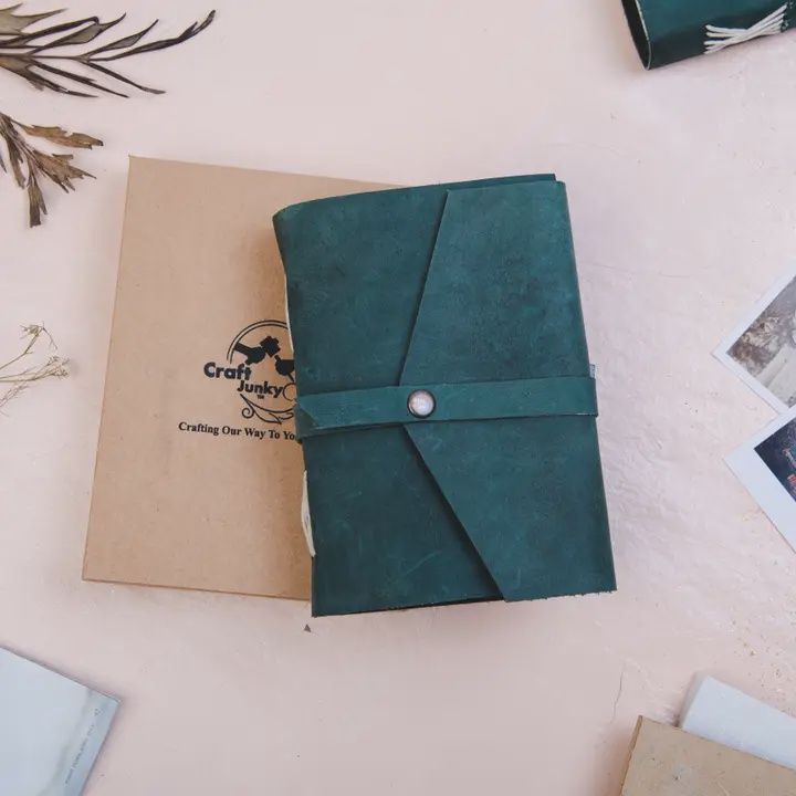 Leather Journal Diary with Unruled Page Travel Journal