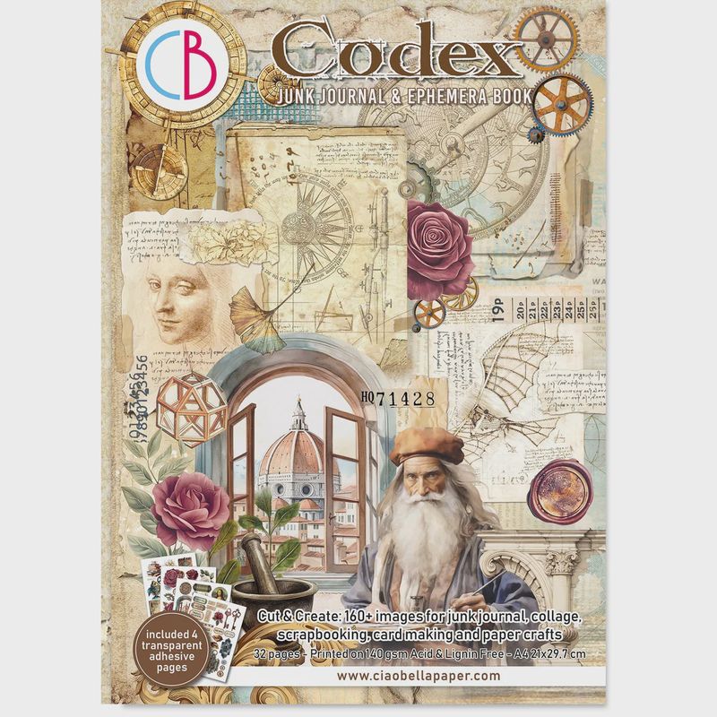 Codex Junk Journal &amp; Ephemera Book A4 32/Pkg