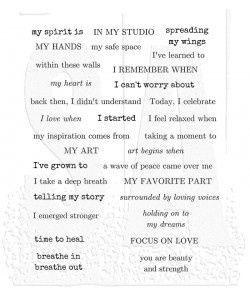 Danielle Mack Cling Mount Stamps - Art Journal Prompts