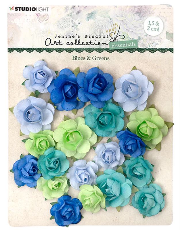 Studio Light - Paper Flowers - Blues &amp; Greens - Essentials