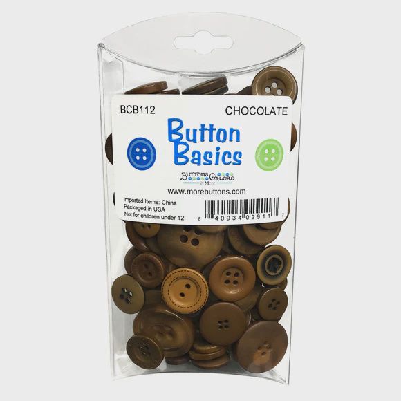 Button Basics Chocolate Brown