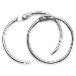 Baumgartens Book Rings 1.5&quot; 3/Pkg Silver