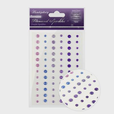 Diamond Sparkles Glitter Gemstones Purple Sparkles