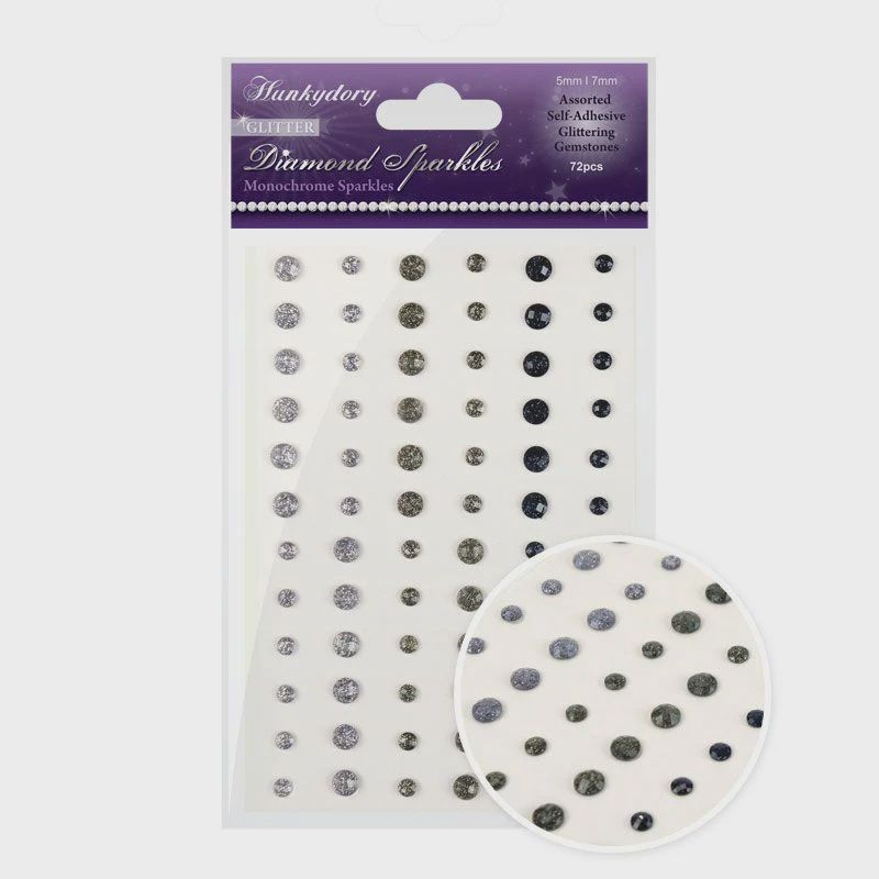 Diamond Sparkles Glitter Gemstones Monochrome Sparkles