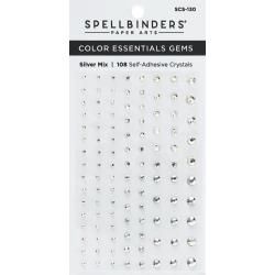Spellbinders Color Essentials Gems 108/Pkg Silver Mix