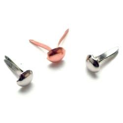 Creative Impressions Mini Metal Paper Fasteners 3mm 100/Pkg Round - Metal Finishes