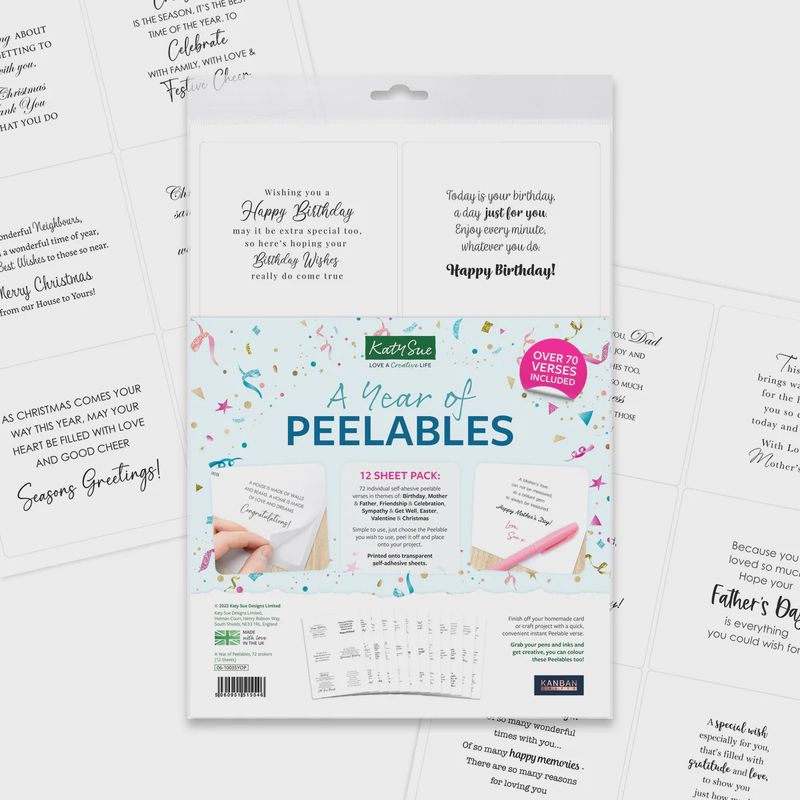 Kanban Crafts A Year of Peelables, 72 stickers