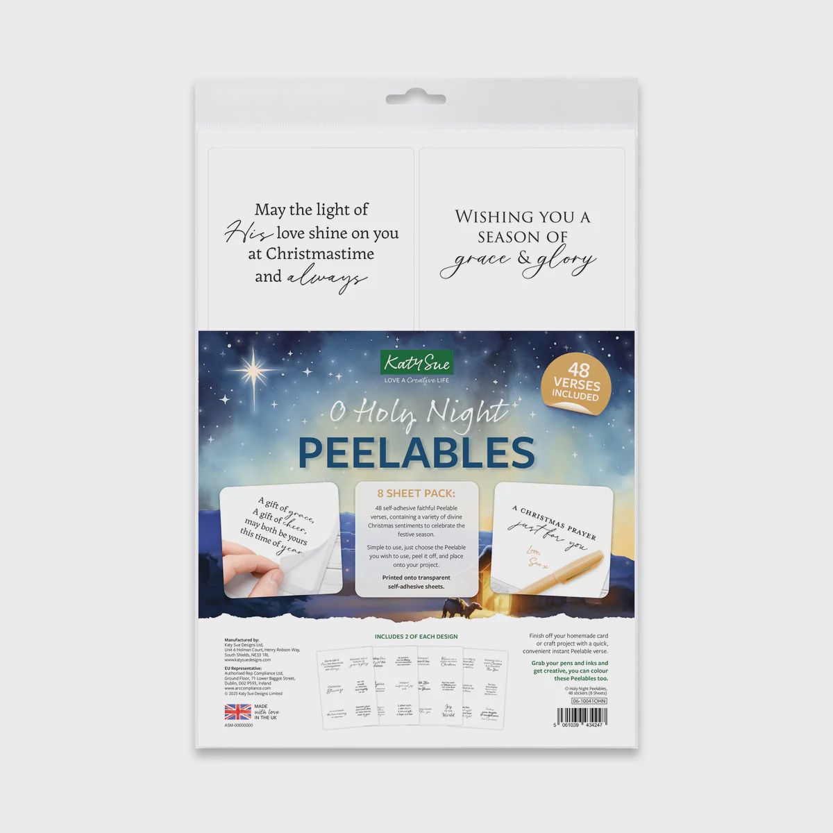 O Holy Night Peelables, 48 stickers
