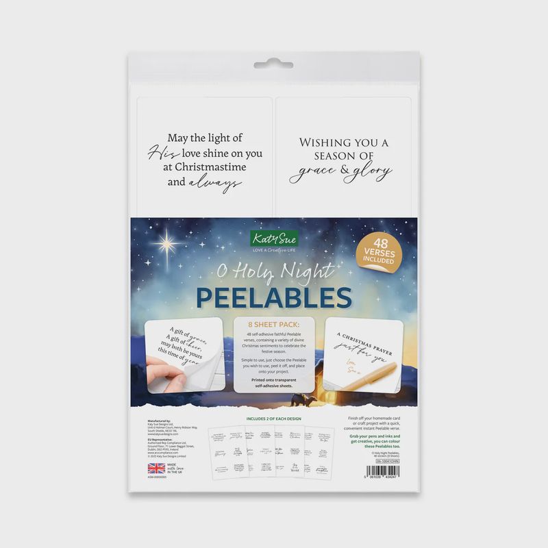 O Holy Night Peelables, 48 stickers