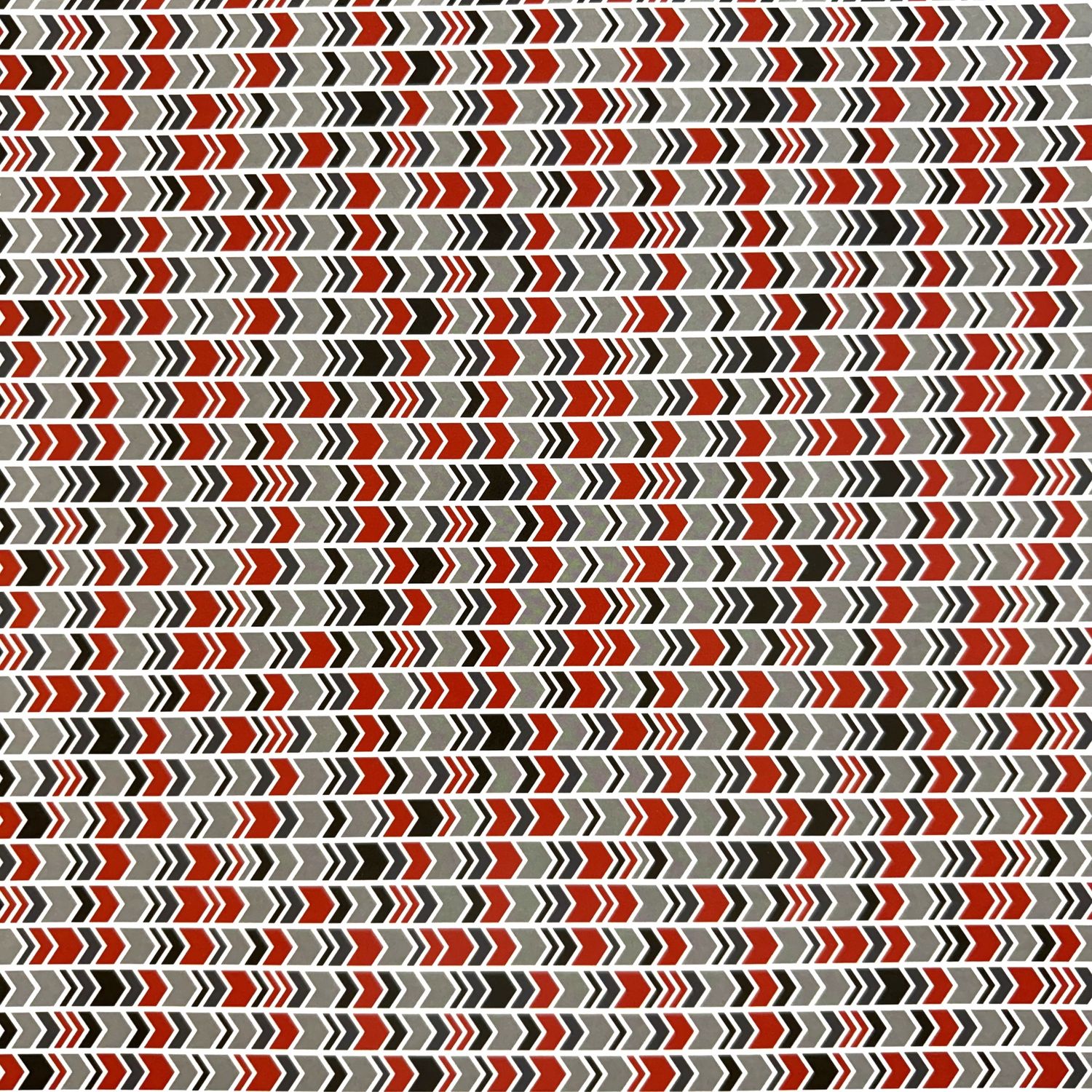 Red Gray Black School Colors Custom Chevron Arrows 12x12 Paper