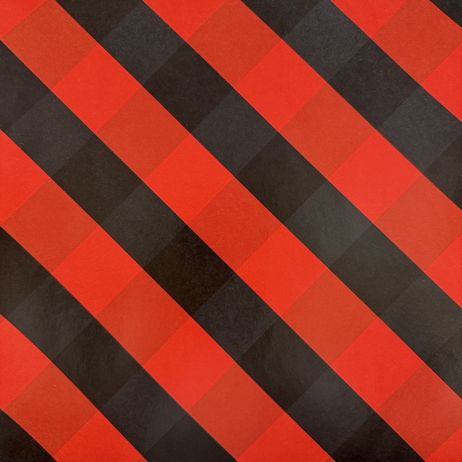 Red Black School Colors Big Plaid 12x12 Paper
