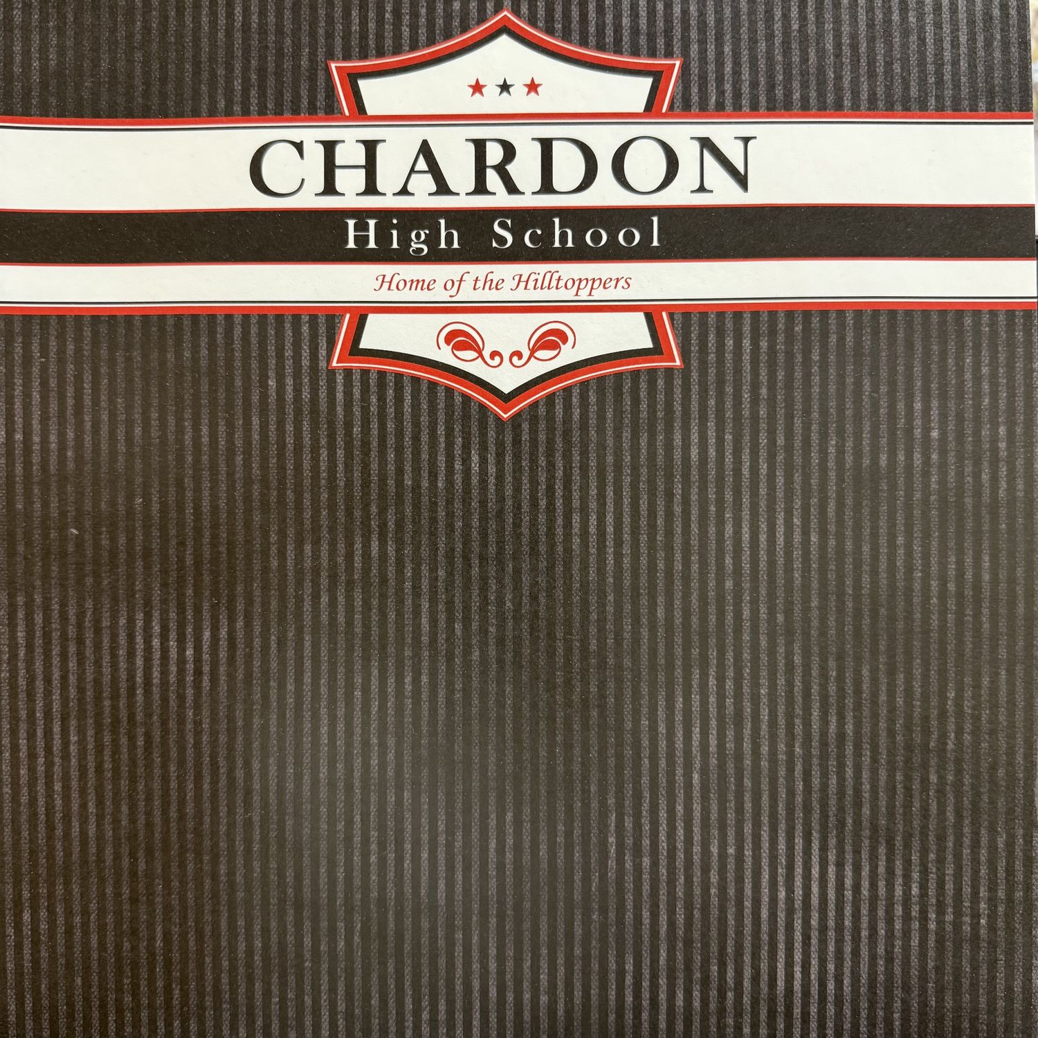Chardon High School Banner 12x12 Paper