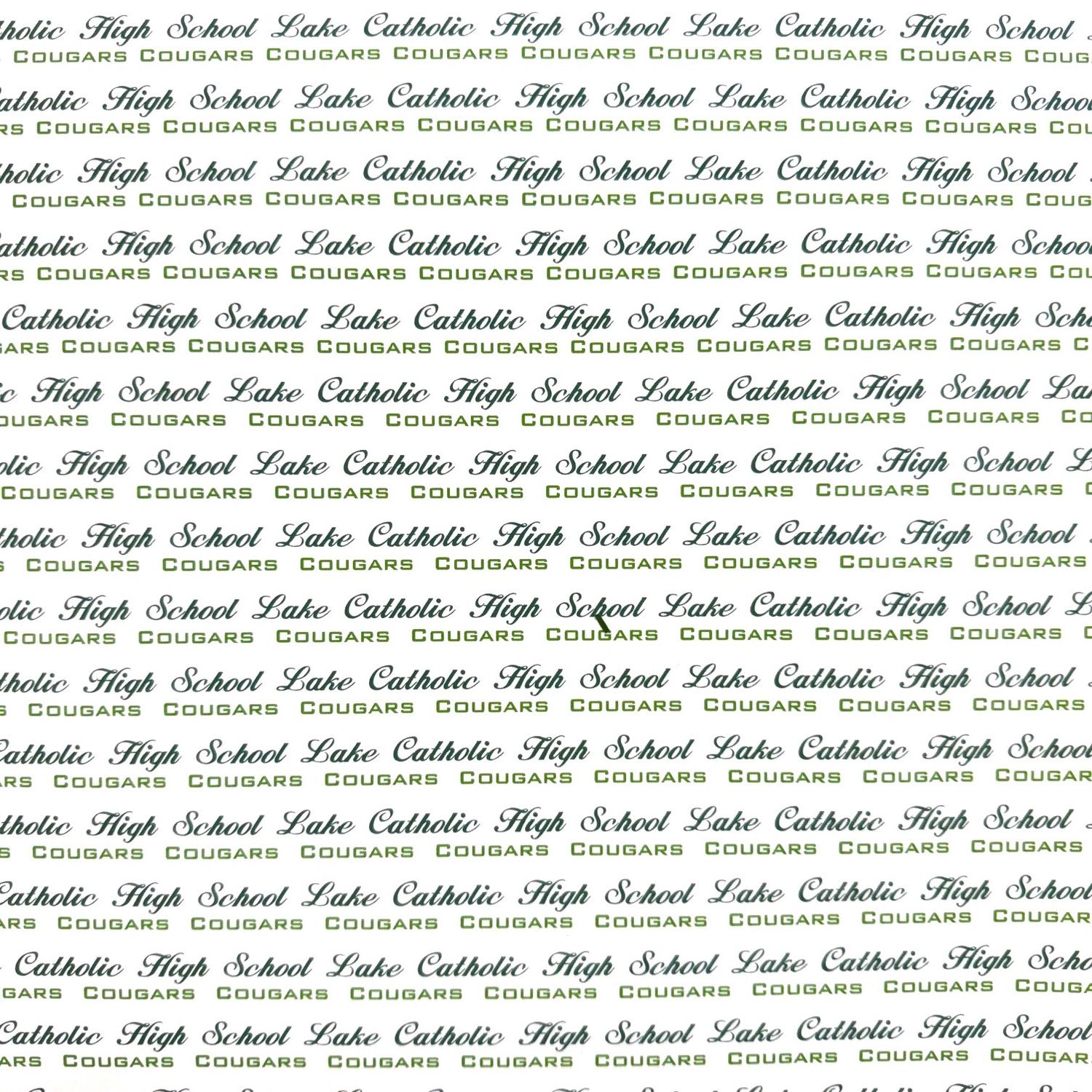 Lake Catholic Cougars Classic School Pride 12x12 Paper