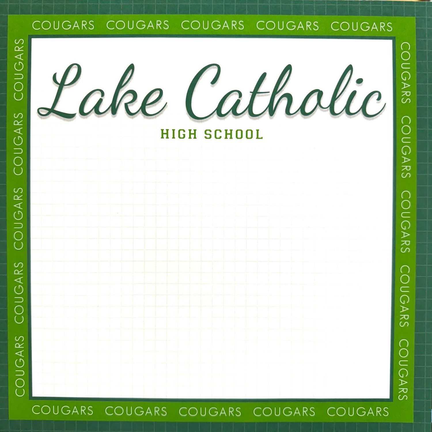 Lake Catholic High School Classic School Grid 12x12 Paper